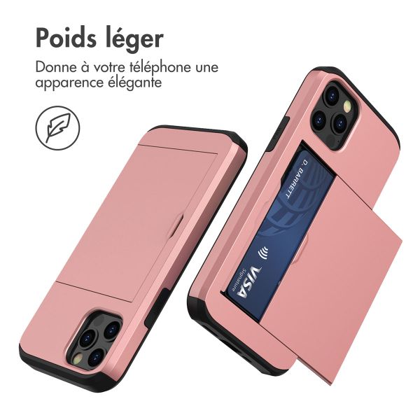 imoshion Coque arrière avec porte-cartes iPhone 12 (Pro) - Rose Dorée