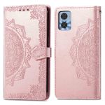 imoshion Etui de téléphone portefeuille Mandala Motorola Moto E22 - Rose Dorée