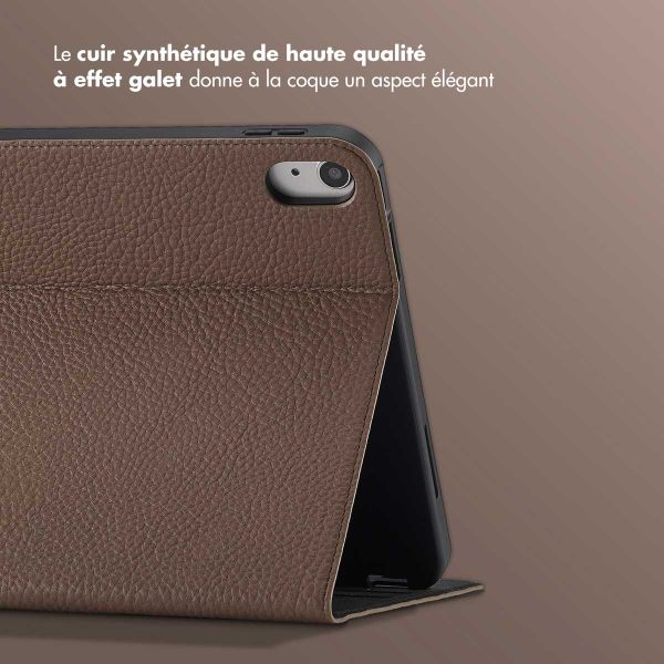 Selencia Coque tablette Riva Apple iPad 11 (2025) 11 pouces A16 / iPad 10 (2022) 10.9 pouces - Mocha Brown