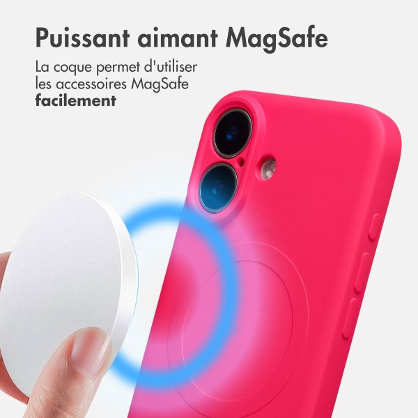 imoshion Coque Couleur avec MagSafe Apple iPhone 16 - Neon Pink