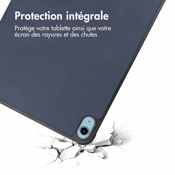 imoshion Coque tablette Trifold Apple iPad 11 (2025) 11 pouces A16 / iPad 10 (2022) 10.9 pouces - Bleu