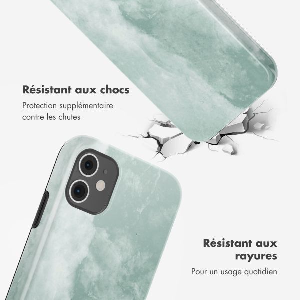 Selencia Coque arrière Vivid Apple iPhone 11 - Marble Grayed Jade