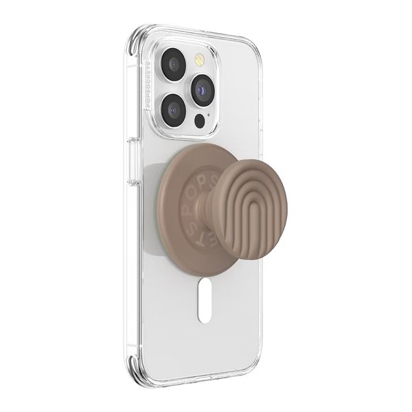 PopSockets PopGrip MagSafe Round - Curves Latte