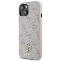 Guess Coque 4G Metal Logo MagSafe iPhone 15 - Rose