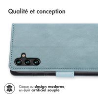 imoshion Étui de téléphone portefeuille Luxe Samsung Galaxy A13 (5G) / A04s - Bleu clair