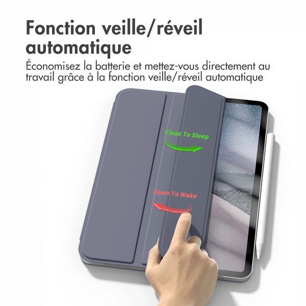 imoshion Magnetic etui de téléphone portefeuille Apple iPad Air 11 pouces (2025) M3 / (2024) M2 / Air 5 (2022) / Air 4 (2020) - Lavender