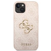 Guess Coque 4G Metal Logo Backcover iPhone 14 - Rose