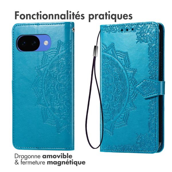 imoshion Etui de télephone Mandala Google Pixel 10a - Turquoise