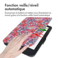 imoshion Design Slim Hard Sleepcover Kobo Clara 2E / Tolino Shine 4 - Flower Watercolor