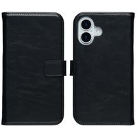 Selencia Étui portefeuille en cuir véritable Apple iPhone 17 - Noir