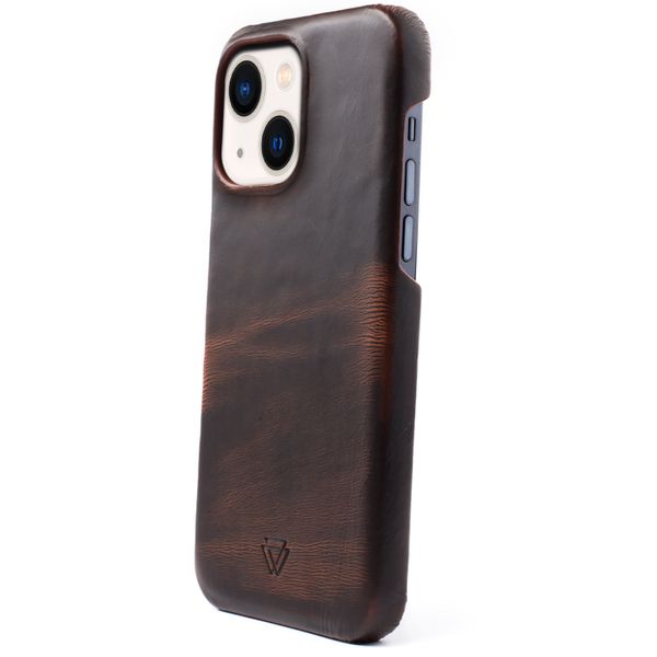 Wachikopa Coque Full Wrap iPhone 13 - Dark Brown