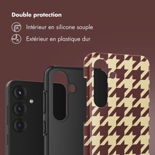 Selencia Coque arrière Vivid Samsung Galaxy S25 - Pied-de-Poule