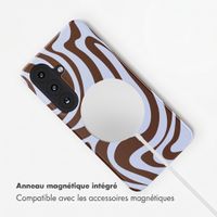 Selencia Coque arrière Vivid avec MagSafe Samsung Galaxy S26 - Dream Swirl Chocolate