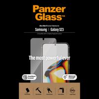 PanzerGlass Protection d'écran Ultra-Wide Fit Anti-bactérienne avec applicateur Samsung Galaxy S23 - Noir