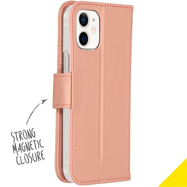 Accezz Étui de téléphone Wallet iPhone 12 Mini - Rose Champagne