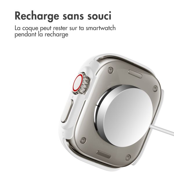 imoshion Coque rigide à couverture complète pour Apple Watch Ultra / Ultra 2 - 49 mm - Blanc