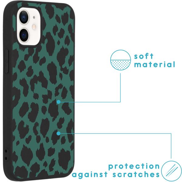 imoshion Coque Design iPhone 12 Mini - Léopard - Vert / Noir