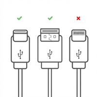 imoshion Braided USB-C vers câble USB - 0,25 mètre  - Noir