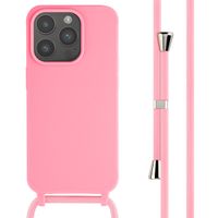 imoshion Coque en silicone avec cordon Apple iPhone 15 Pro - Rose