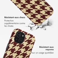 Selencia Coque arrière Vivid avec MagSafe Apple iPhone 15 - Pied-de-Poule