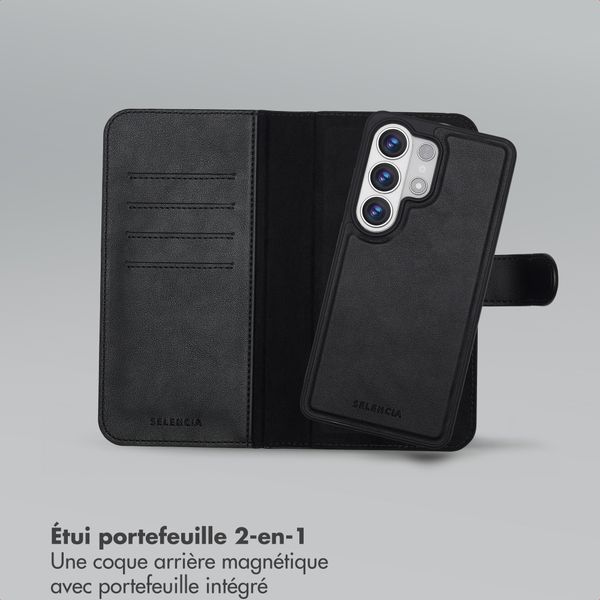 Selencia Étui portefeuille amovible Olyn avec MagSafe Samsung Galaxy S26 Ultra - Noir