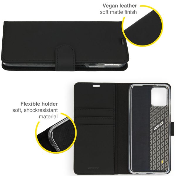 Accezz Étui de téléphone portefeuille Wallet Motorola Moto G32 - Noir