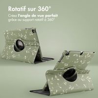 imoshion Coque tablette Design rotatif à 360° Apple iPad 6 (2018) 9.7 pouces / iPad 5 (2017) 9.7 pouces - Green Flowers