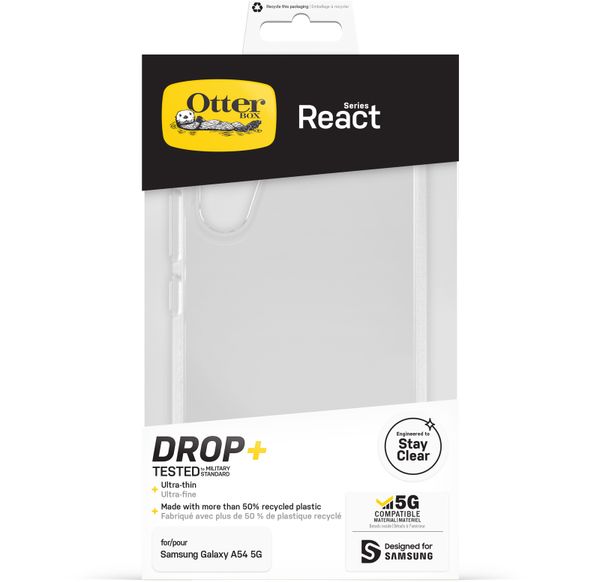 OtterBox Coque arrière React Samsung Galaxy A54 (5G) - Transparent