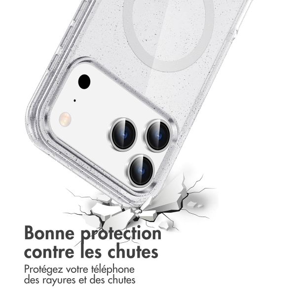 imoshion Coque Pailletée avec MagSafe Apple iPhone 17 Pro Max - Transparent