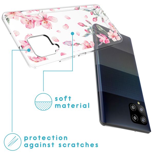 imoshion Coque Design Samsung Galaxy A42 - Fleur - Rose