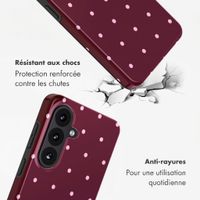 Selencia Coque arrière Vivid Samsung Galaxy S26 - Happy Dots Burgundy