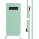 imoshion ﻿Coque en silicone avec cordon Samsung Galaxy S10 - Menthe verte