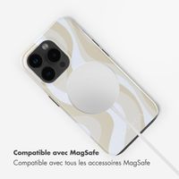 Selencia Coque arrière Vivid avec MagSafe Apple iPhone 15 Pro Max - Desert Waves Beige