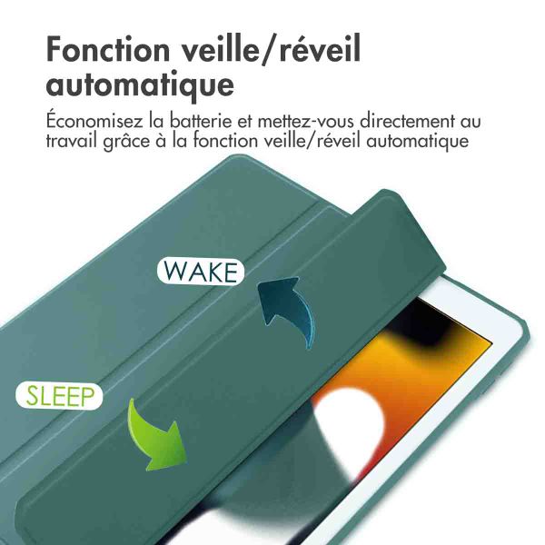 imoshion Coque tablette rigide Trifold Apple iPad 9 (2021) 10.2 pouces / iPad 8 (2020) 10.2 pouces / iPad 7 (2019) 10.2 pouces - Vert