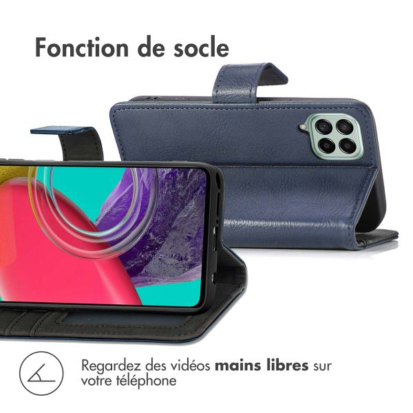 imoshion Étui de téléphone portefeuille Luxe Samsung Galaxy M53 - Bleu foncé