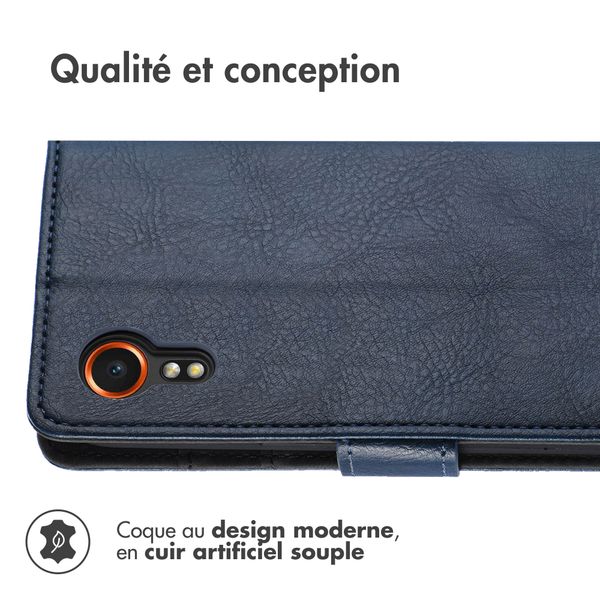 imoshion Étui de téléphone portefeuille Samsung Galaxy Xcover 7 - Bleu foncé