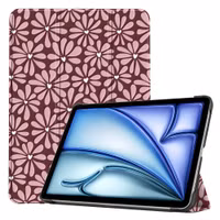imoshion Coque tablette Design Trifold Apple iPad Air 11 pouces (2025) M3 / (2024) M2 / Air 5 (2022) / Air 4 (2020) - Bloom Love Blush