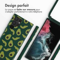 imoshion Coque design en silicone avec cordon Samsung Galaxy S22 Ultra - Avocado Green