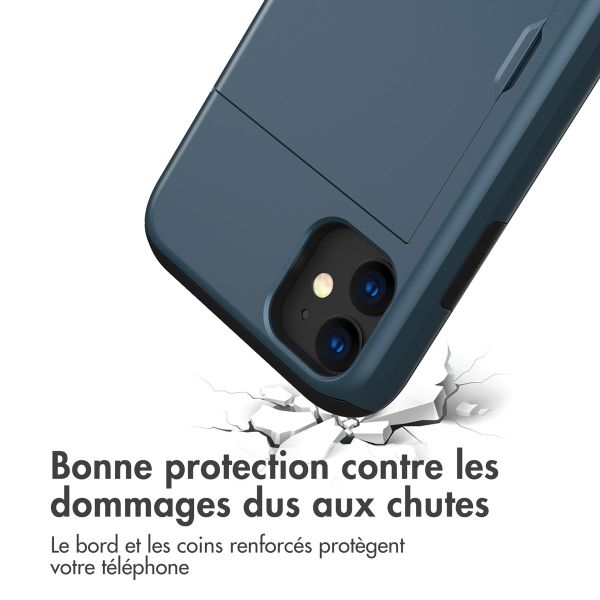 imoshion Coque arrière avec porte-cartes Apple iPhone 11 - Bleu foncé