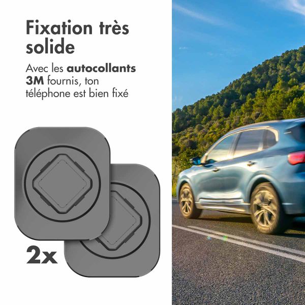 Accezz EasyLock Support de téléphone de voiture - Grille de ventilation - Universel - Rotation à 360 degrés - Noir