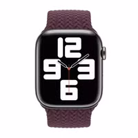 Apple Bracelet Solo tressé Apple Watch | 44/45/46/49 mm - Taille 4 - Dark Cherry