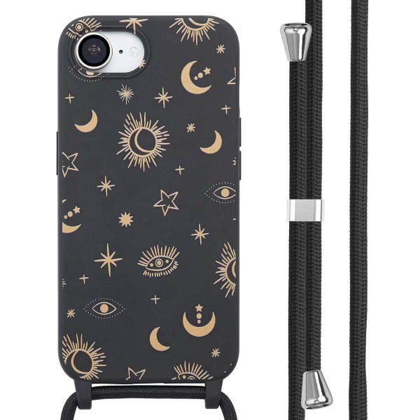 imoshion Coque design en silicone avec cordon iPhone 16e - Sky Black