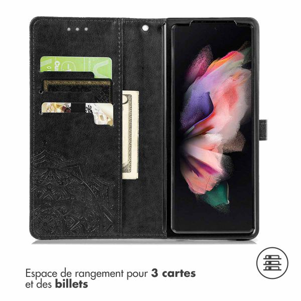 imoshion Etui de téléphone portefeuille Mandala Samsung Galaxy Z Fold 5 - Noir