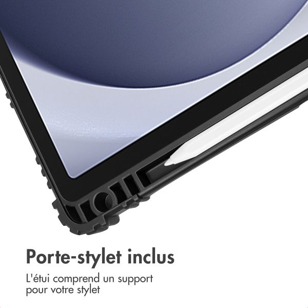 Accezz Coque tablette Rugged Trifold Samsung Galaxy Tab A9 Plus - Noir