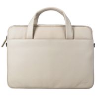 Accezz Leather Sac ordinateur 16 pouces - Beige