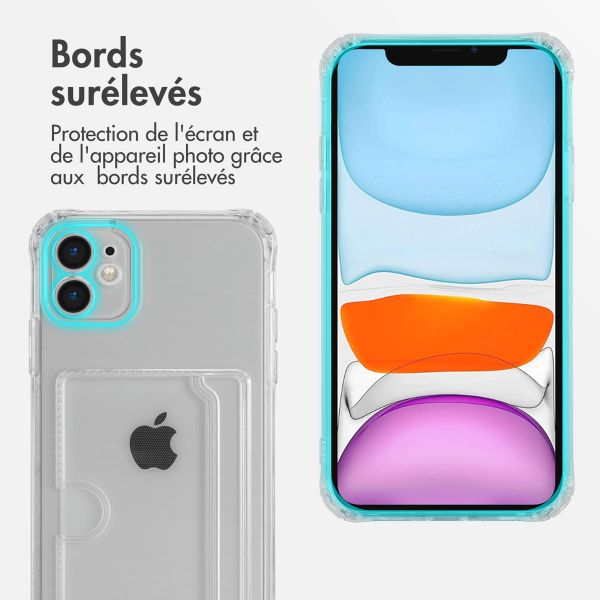 imoshion Coque silicone avec porte-cartes Apple iPhone 11 - Transparent
