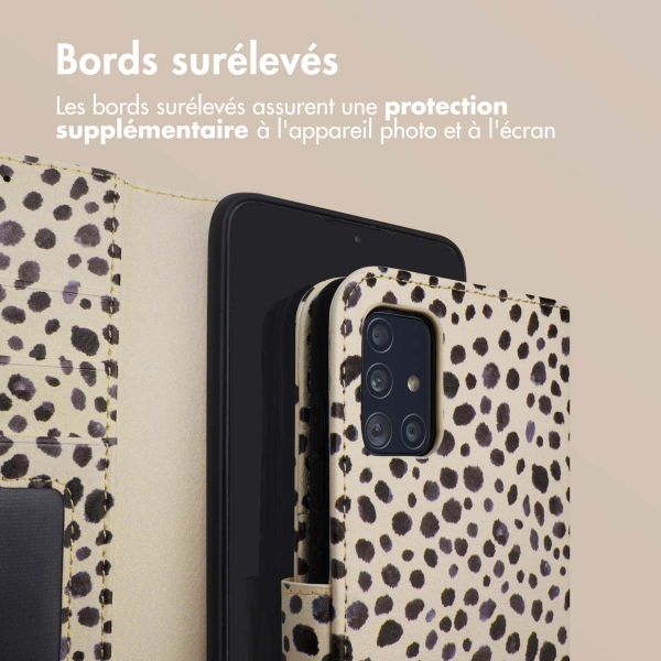 imoshion Étui de télephone portefeuille Design Samsung Galaxy A51 - Black And White Dots