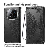 imoshion Etui de télephone Mandala Xiaomi Redmi Note 14 Pro (4G) - Noir