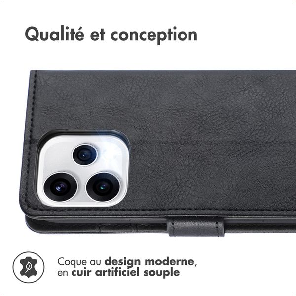 imoshion Étui de télephone portefeuille de luxe Oppo Reno15 (5G) - Noir