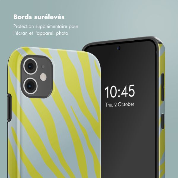 Selencia Coque arrière Vivid Tough iPhone 11 - Zebra Winter Sky Titanium Yellow